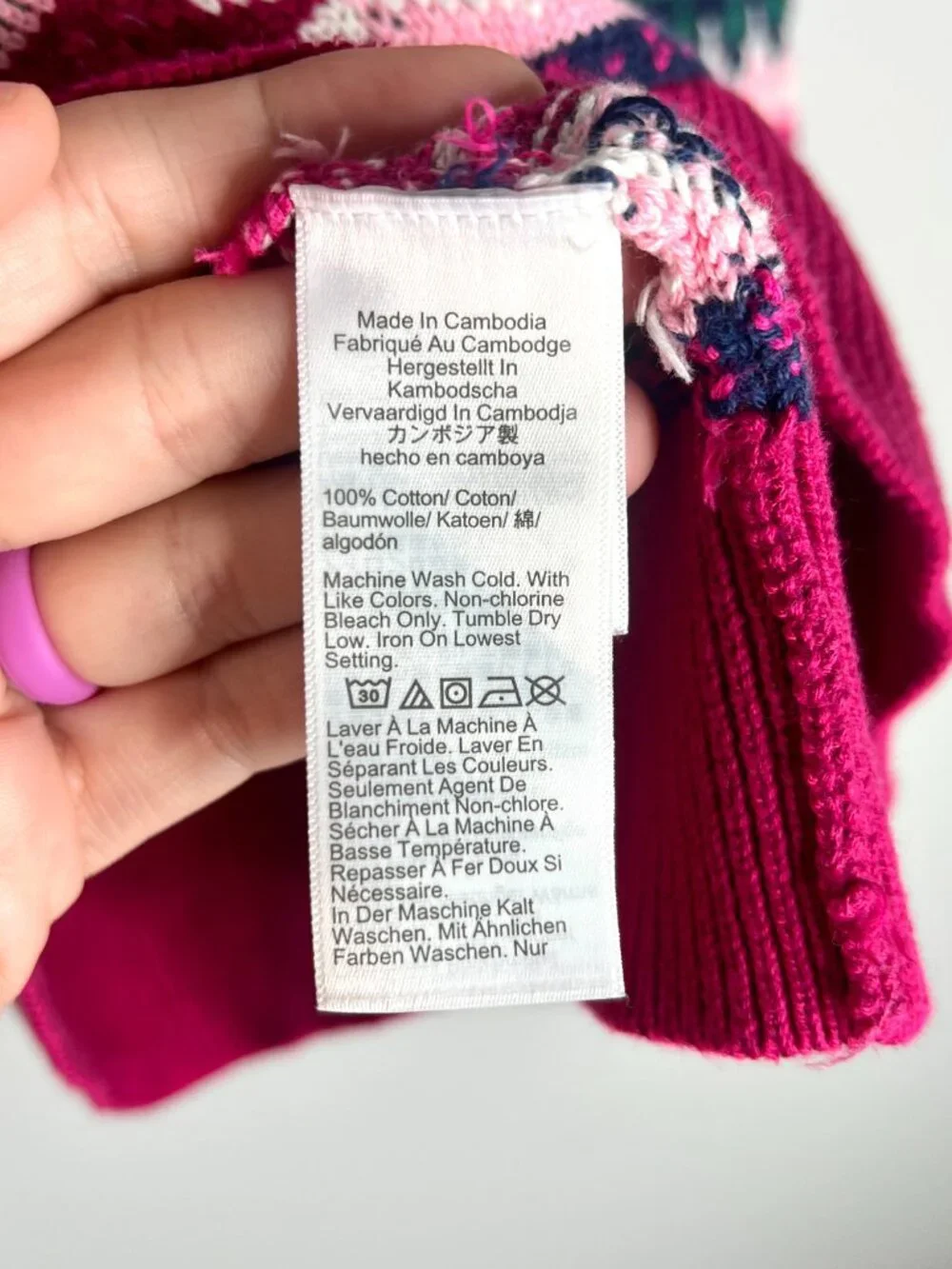 J. Crew Fair Isle Cotton Sweater Crew Neck Cabincore Fall Winter Preppy Sz Small